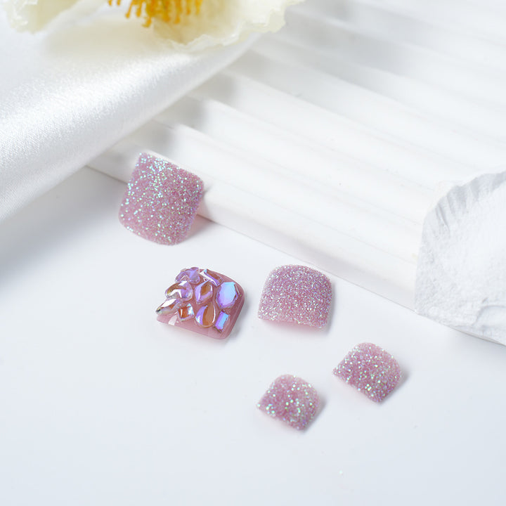 Glittering Rhinestone Press-On Nail Set Stornfield