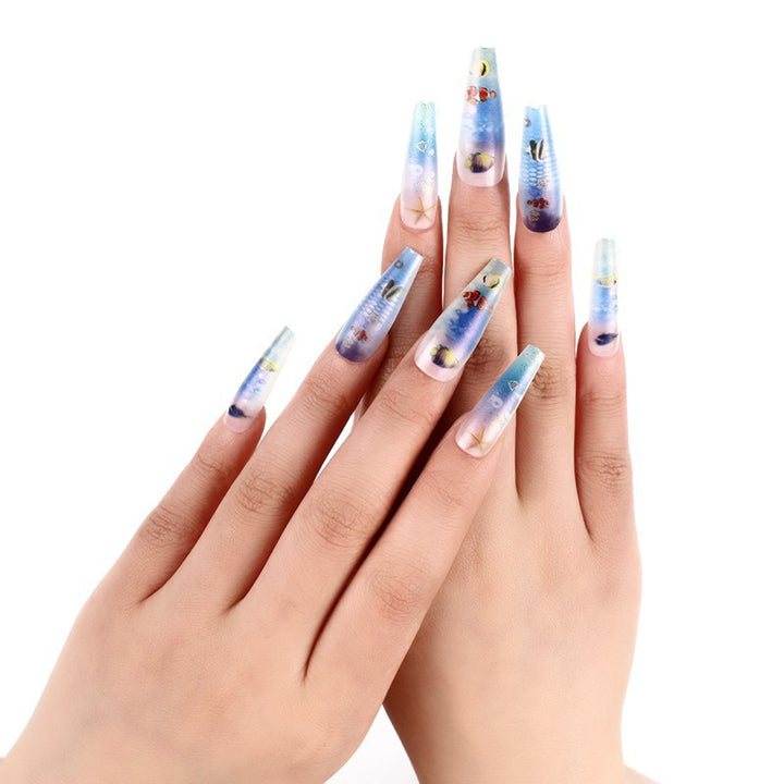Artificial nails with maritime motifs Stornfield