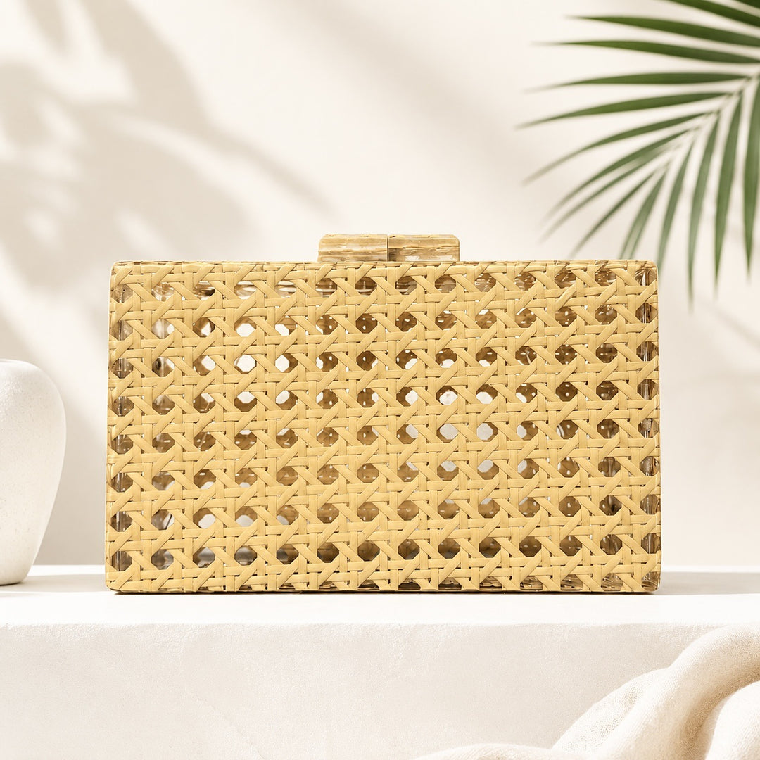 Textured Acrylic Box Clutch