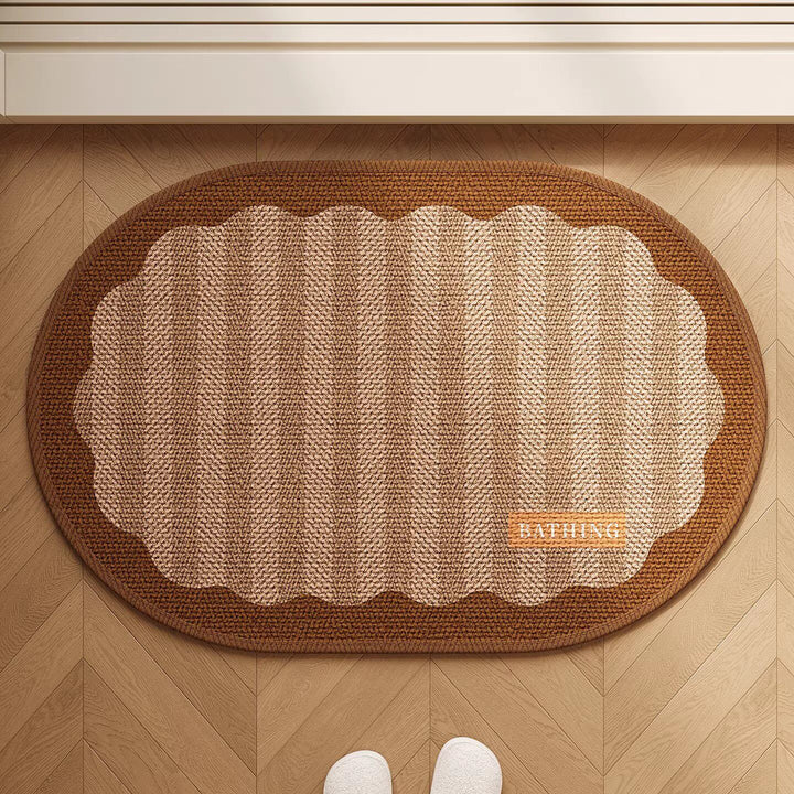 Decorative Bath Rug with Whimsical Dog Design
