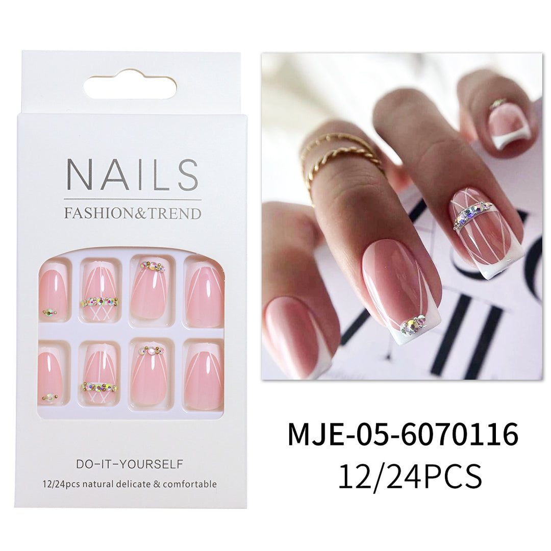 Elegant DIY Natural Look Press-On Nails Stornfield