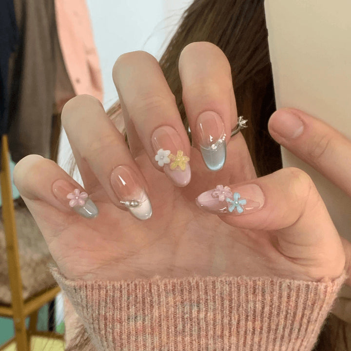Glossy Natural Finish Press-On Nail Set