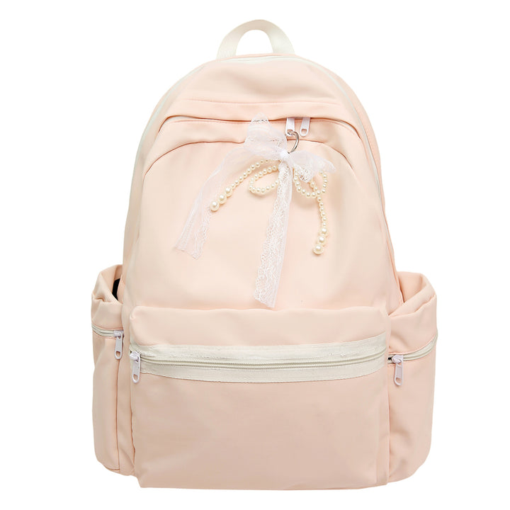 Elegant Backpack with Pearl and Lace Details Stornfield