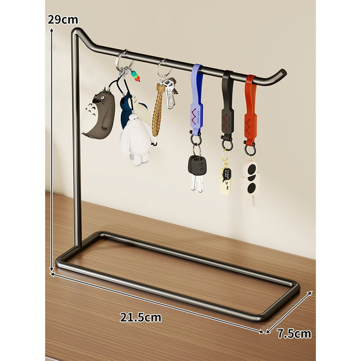Desktop Keychain Organizer Stand Minimalist Metal Hanging Key Holder Rack