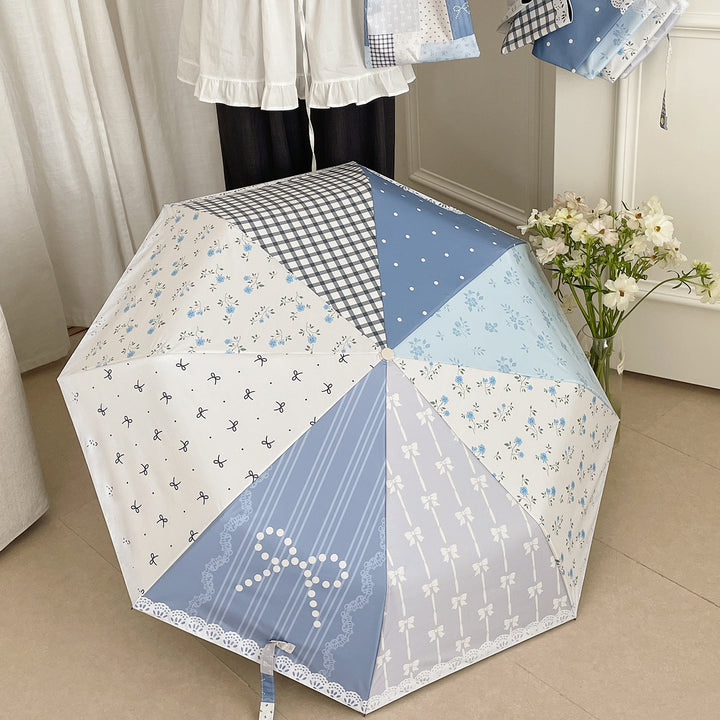 Women's umbrella in romantic patchwork design Stornfield