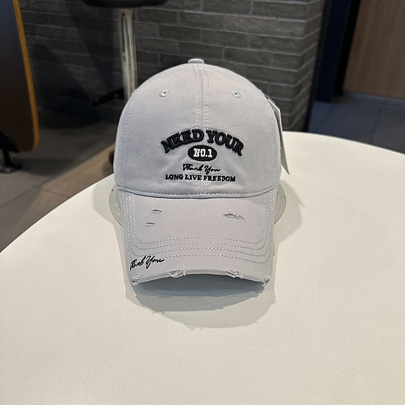 Men's Distressed Cotton Embroidered Baseball Cap Stornfield