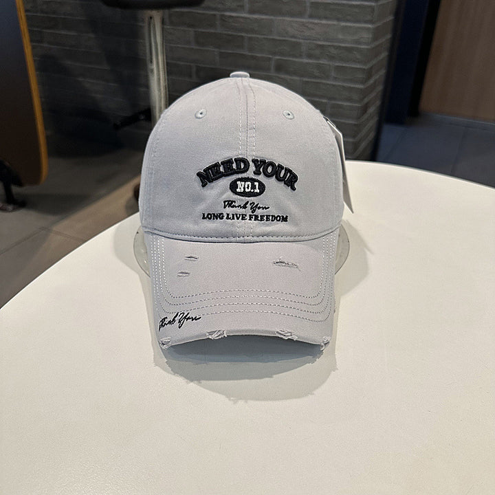 Men's Distressed Cotton Embroidered Baseball Cap Stornfield