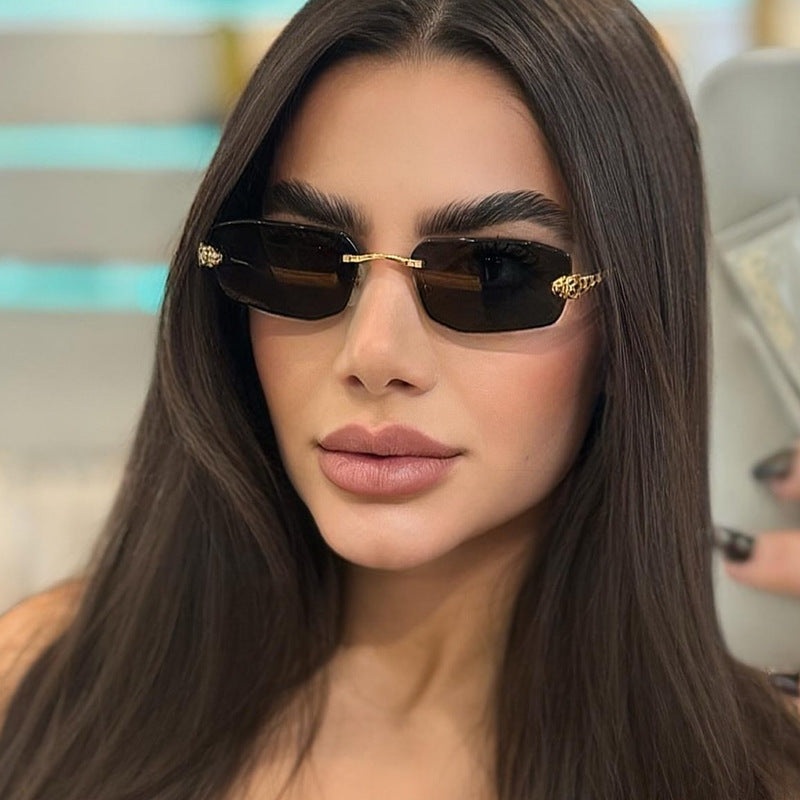 Women elegant half-frame sunglasses Stornfield