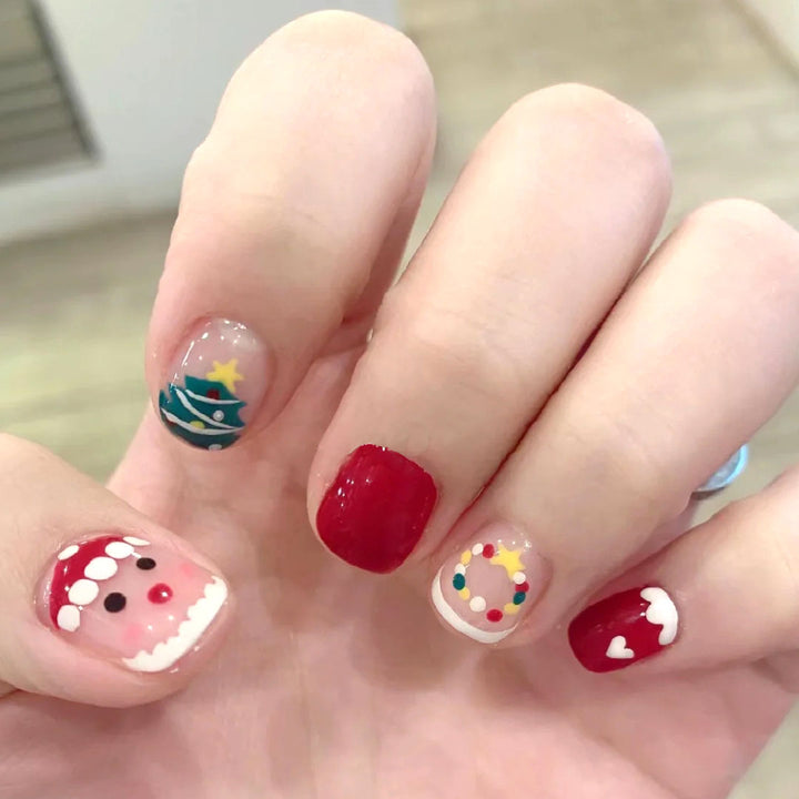 Festive Holiday-Themed Nail Art Set