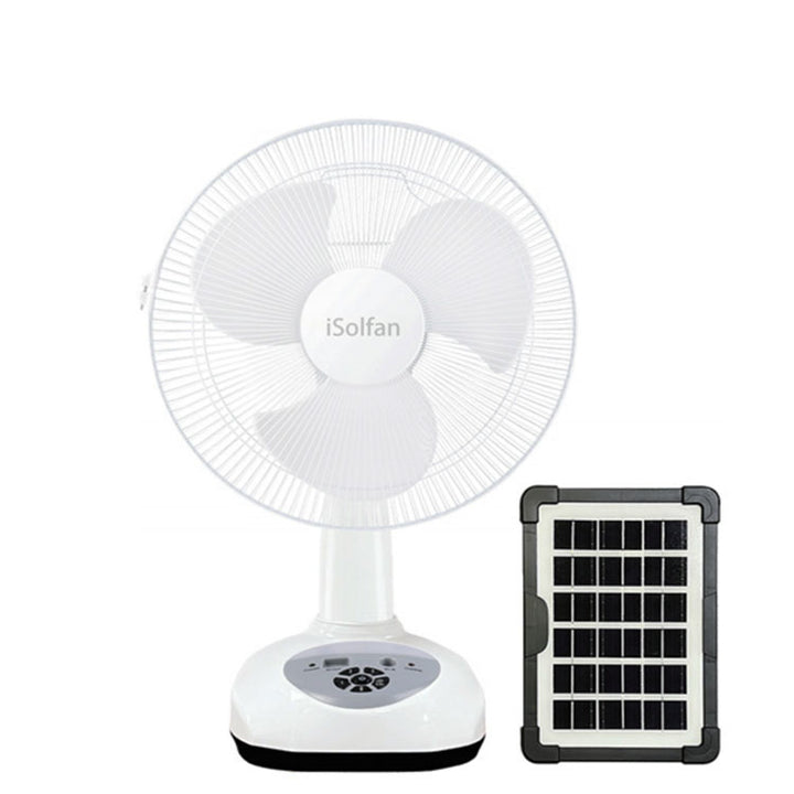 Women's portable solar stand fan with remote control and variable speed regulation Stornfield