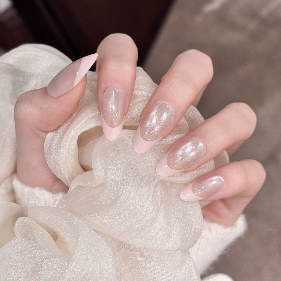 Elegant French Tip Nail Set