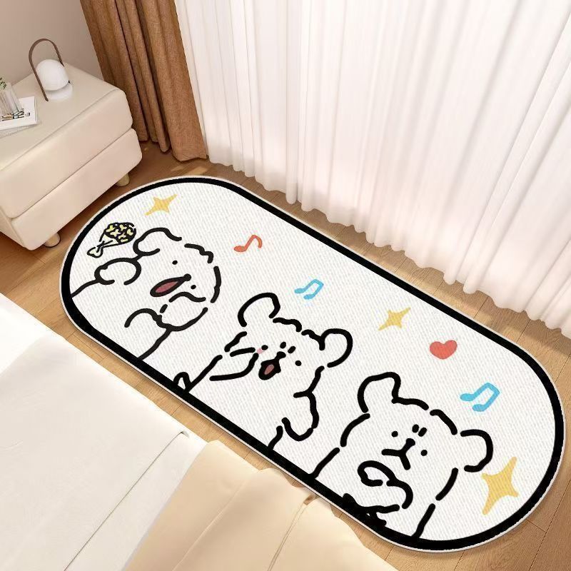 Cartoon Dog-Shaped Decorative Area Rug for Home