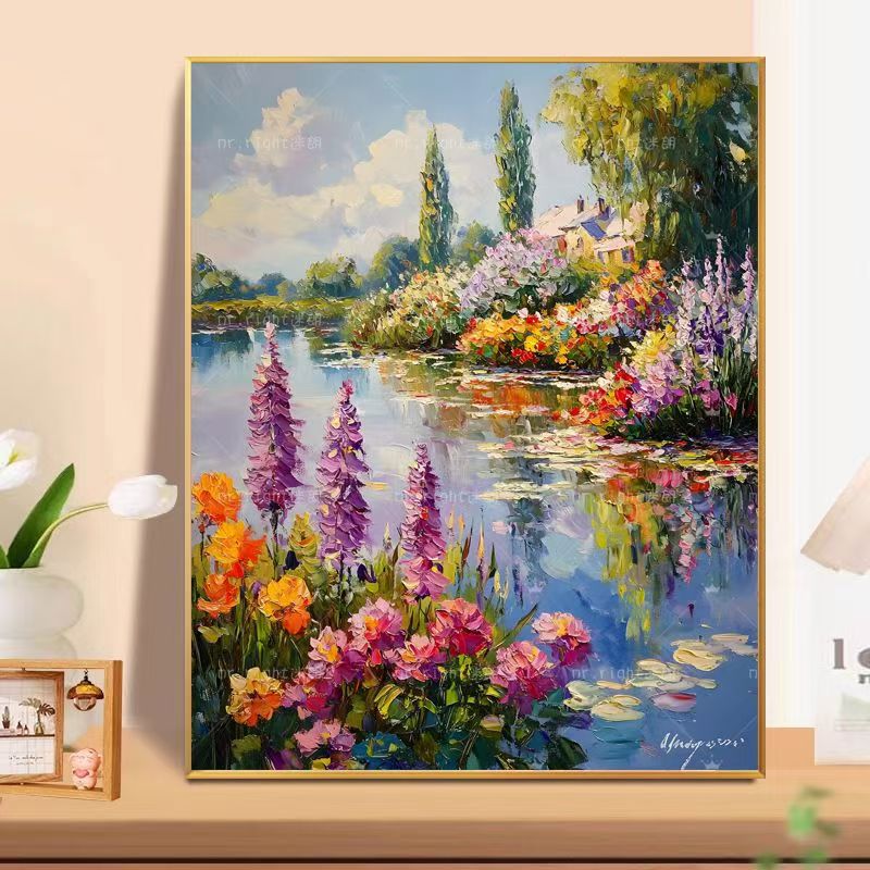 Floral Landscape Oil Painting Wall Art Stornfield