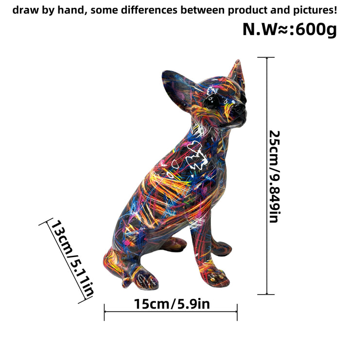 Colorful decorative figure of a dog in modern design Stornfield