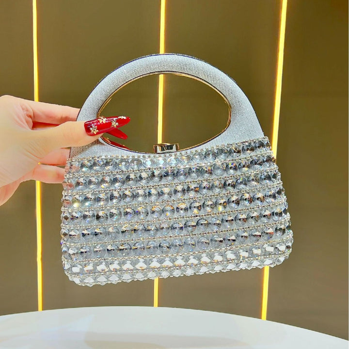 Crystal-Accented Evening Handbag