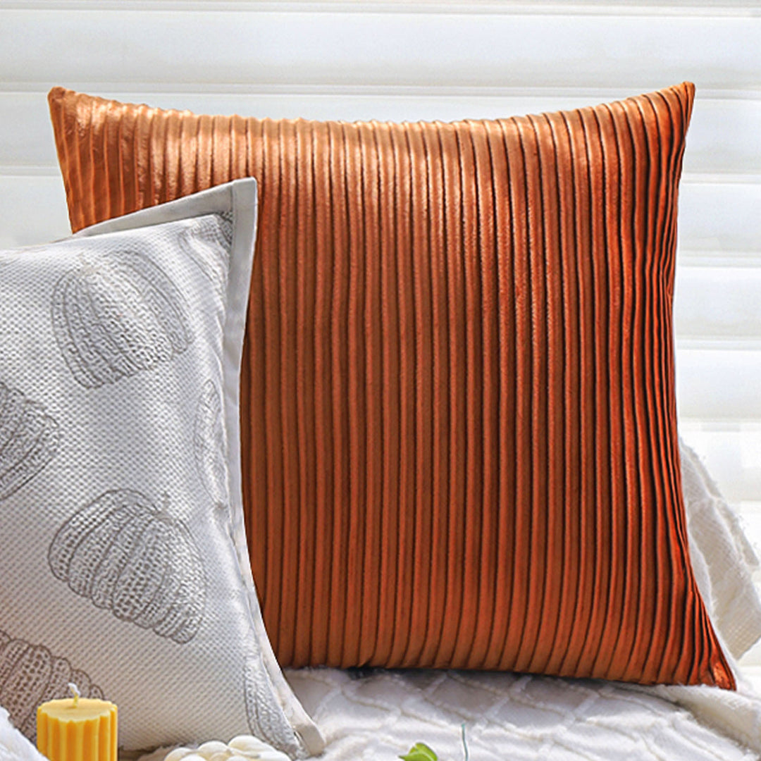 Fluffy rectangular pillowcase with plush relief and concealed zipper Stornfield