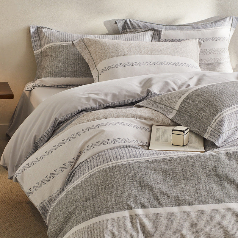 Reversible Botanical Cotton Sateen Duvet Cover Set with Pillow Shams