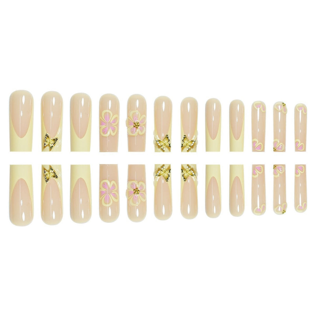 Decorative Nail Enhancements with Floral Accents Stornfield