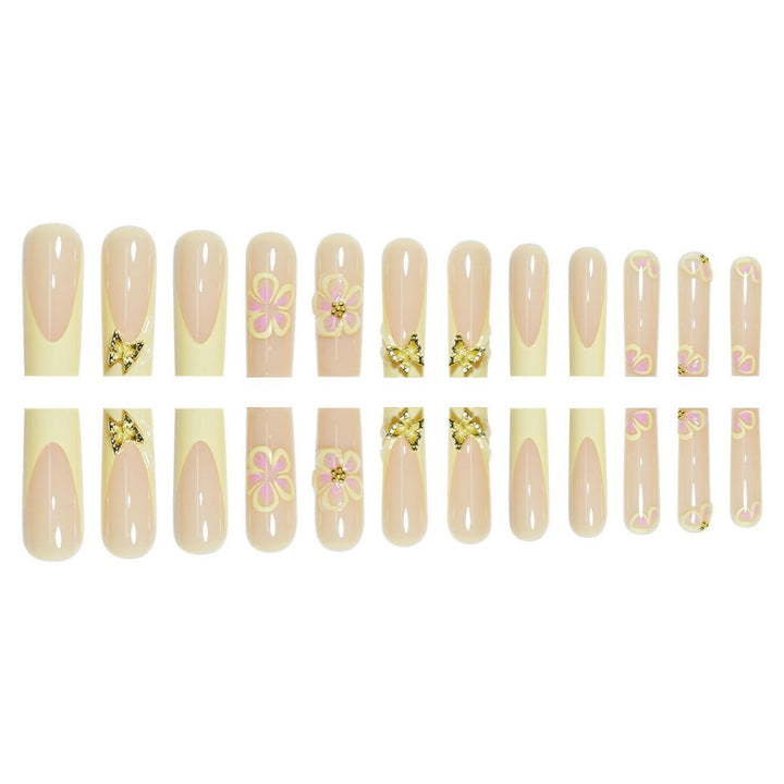 Decorative Nail Enhancements with Floral Accents Stornfield