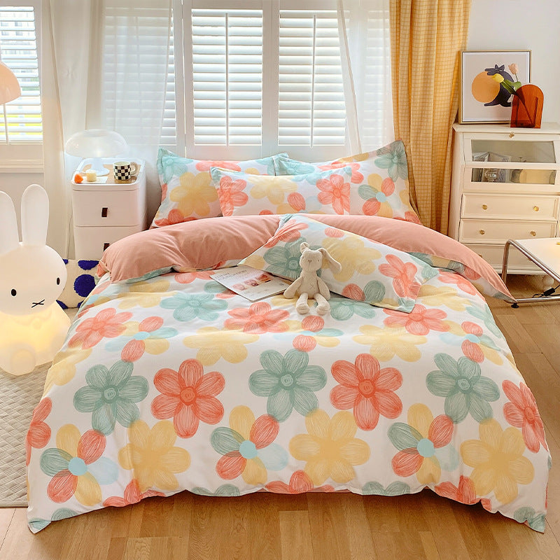 Whimsical Floral Pattern Bedding Set