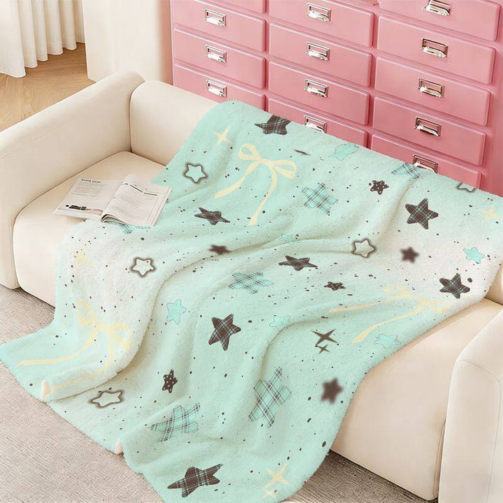 Star Patterned Soft Plush Blanket