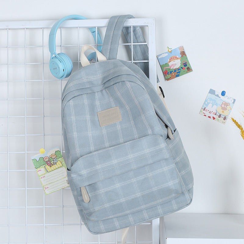 Classic Plaid Pattern School Backpack Stornfield