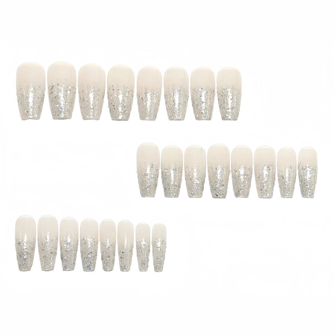 Artificial nails with glitter French tips Stornfield