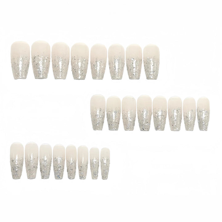 Artificial nails with glitter French tips Stornfield