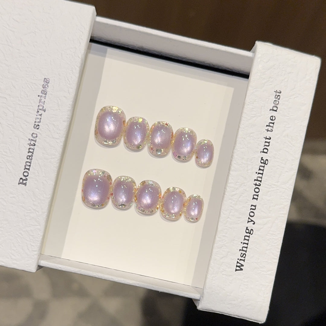 High-quality artificial nail tips with shimmering effect Stornfield