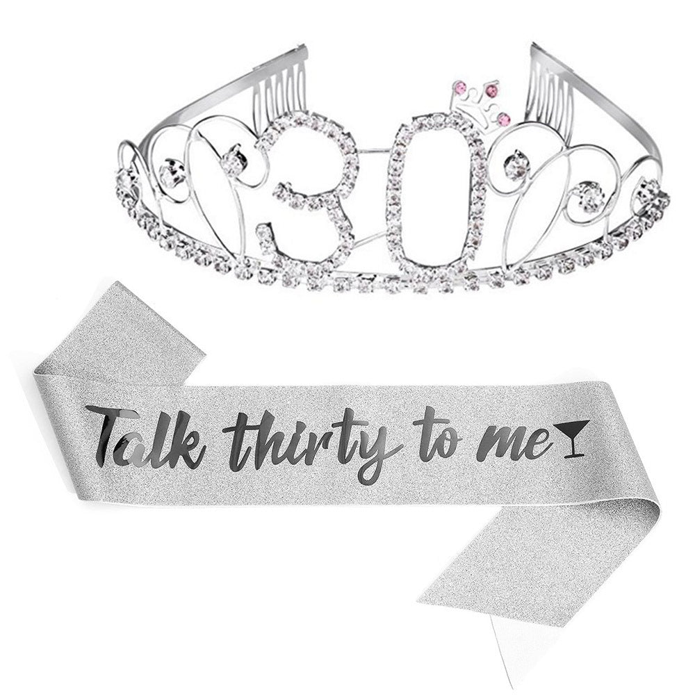 Ladies Glittering Tiara with Festive "50 & Fabulous" Design Stornfield