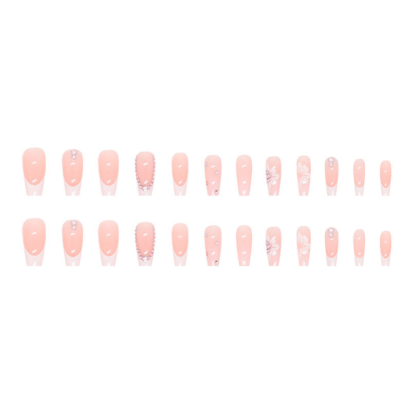 Floral Embellished Press-On Nail Tips Stornfield