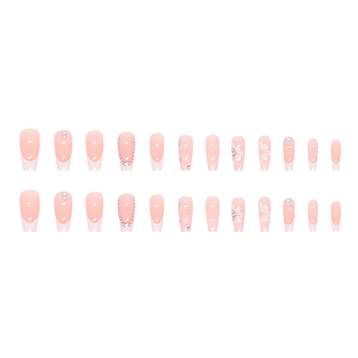 Floral Embellished Press-On Nail Tips Stornfield