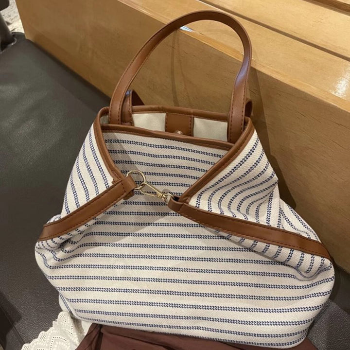 Striped Canvas Tote Bag Stornfield