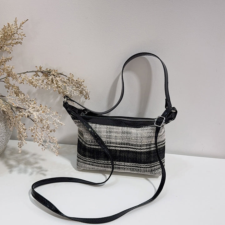 Textured Woven Crossbody Bag