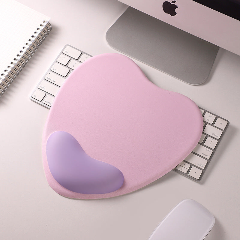 Heart-Shaped Mouse Pad with Wrist Support