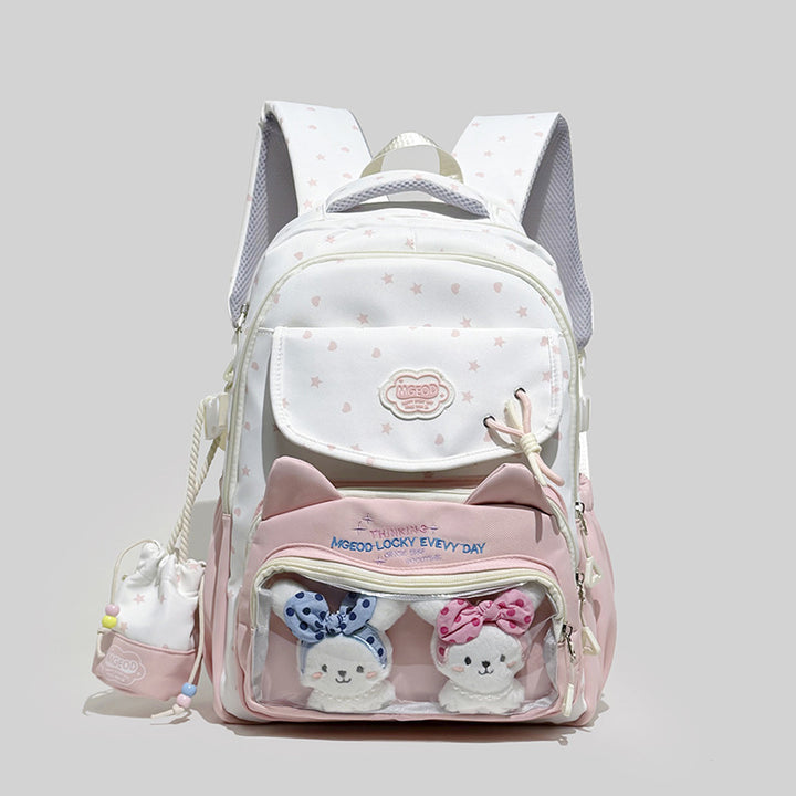 Playful Cat-Ear Design Backpack Stornfield