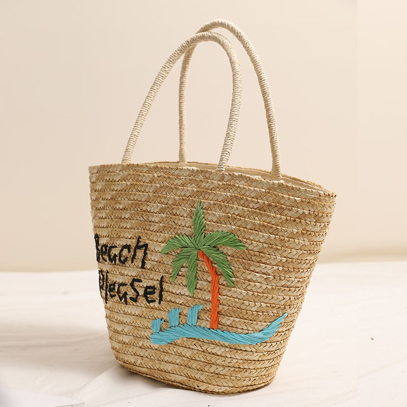 Beach linen bag with personalized embroidery Stornfield