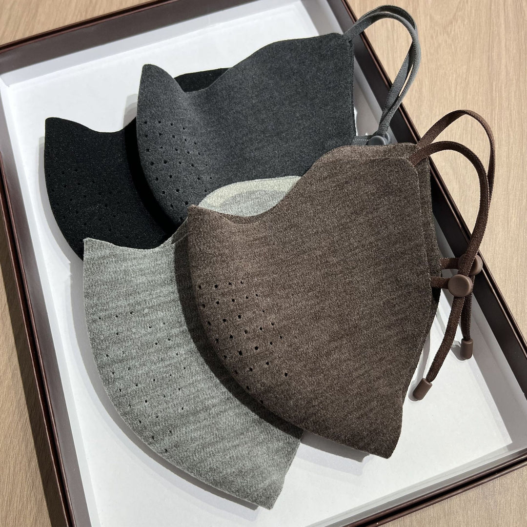 Contoured Perforated Reusable Fabric Face Mask with Adjustable Ear Cords Stornfield