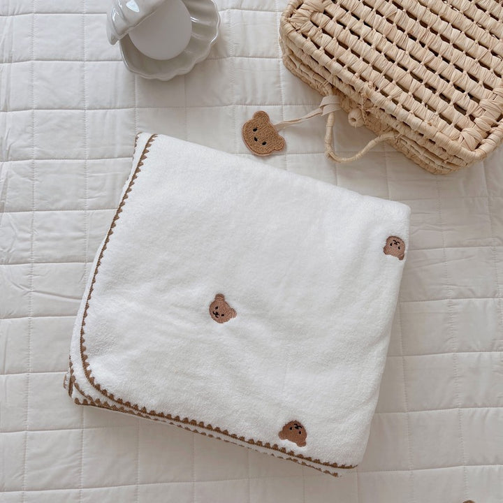 Unisex cuddly blanket with sweet bear motifs Stornfield