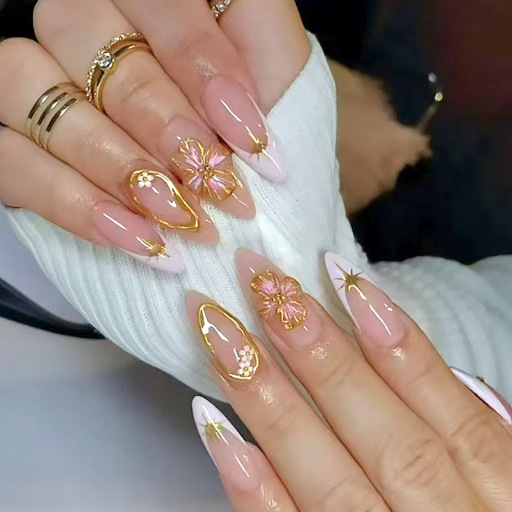 Elegant Floral Gel Nail Art Stornfield