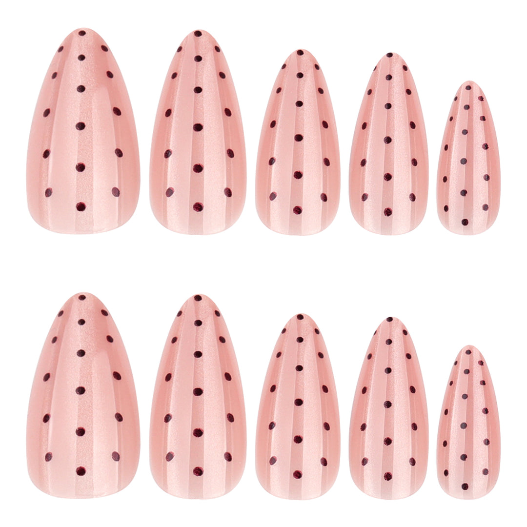 Artificial nail with polka dots Stornfield