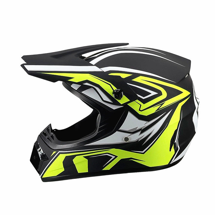 full-face motocross helmet with extended visor and reinforced chin guard Stornfield