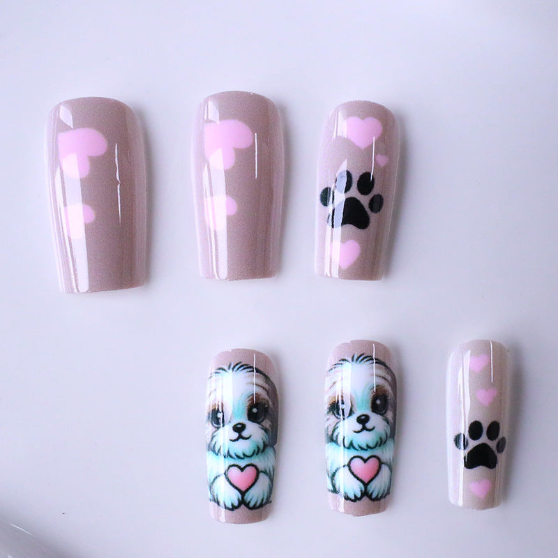 Decorative Dog-Themed Nail Art Enhancements Stornfield