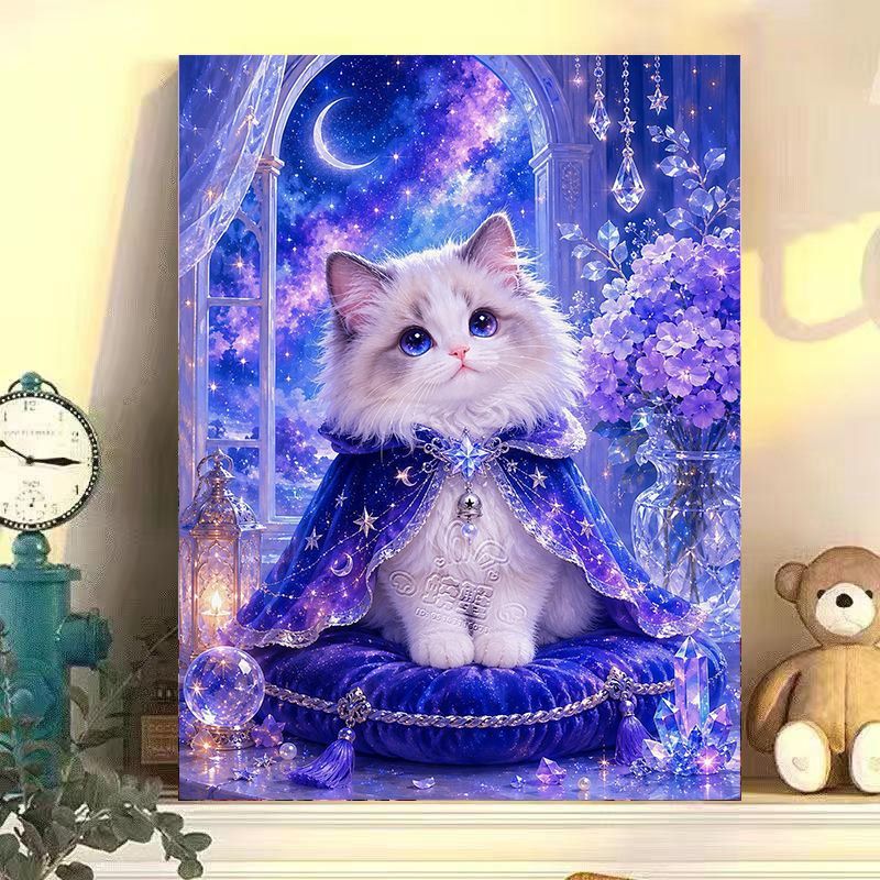Whimsical Cat-Themed Canvas Art Stornfield