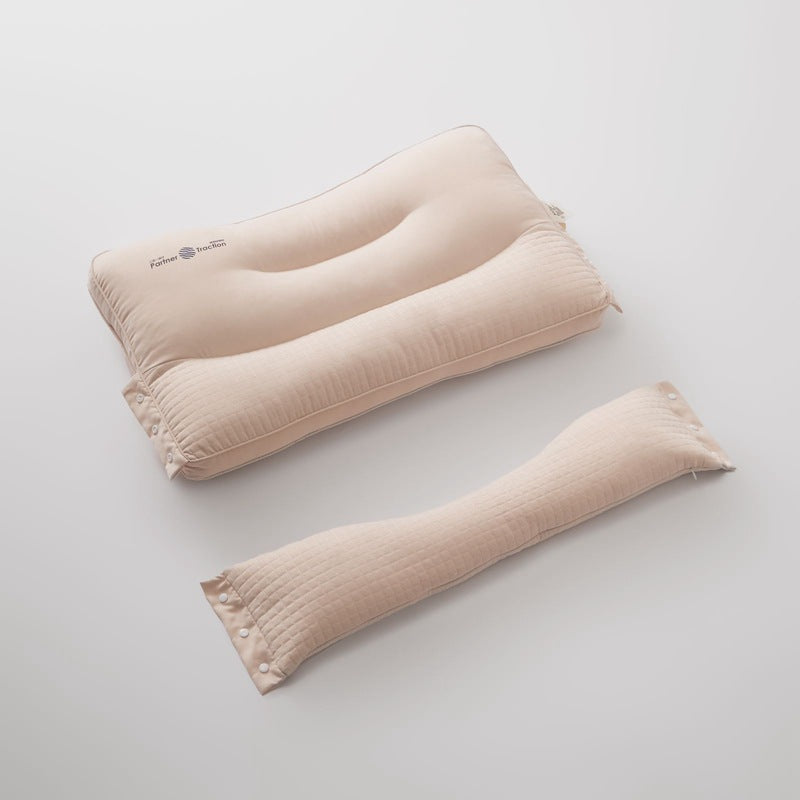 ergonomic neck and full body pillow set with detachable support cushion