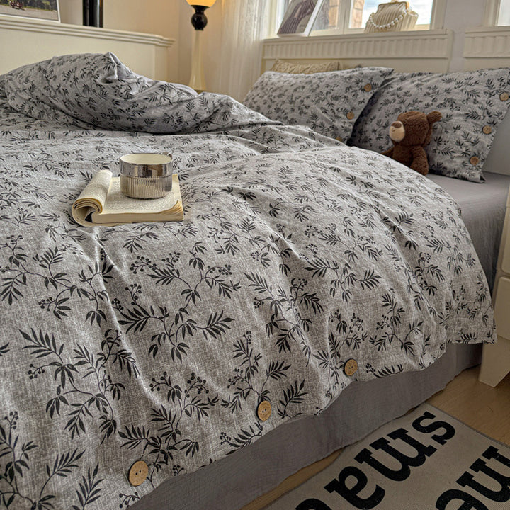 Elegant Floral Patterned Duvet Cover Set