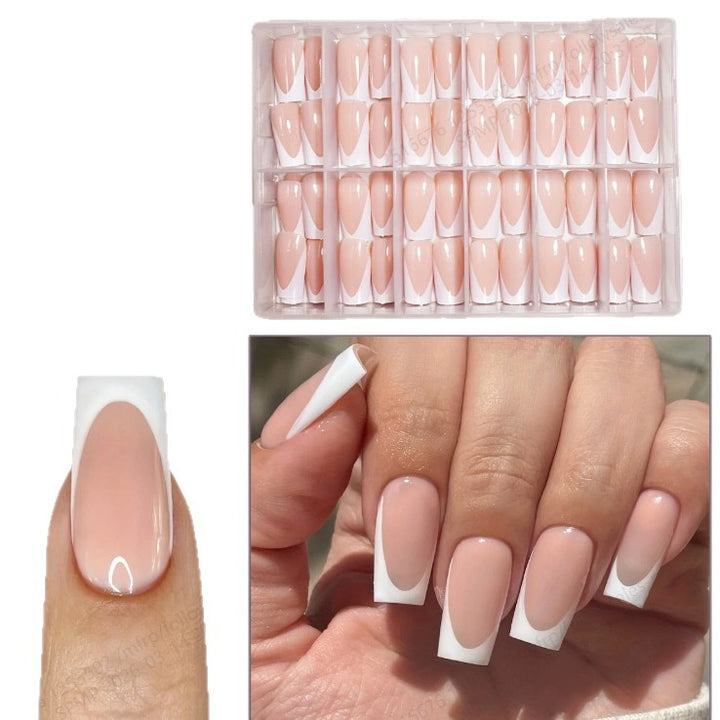 Stylish French Tip Press-On Nail Set Stornfield