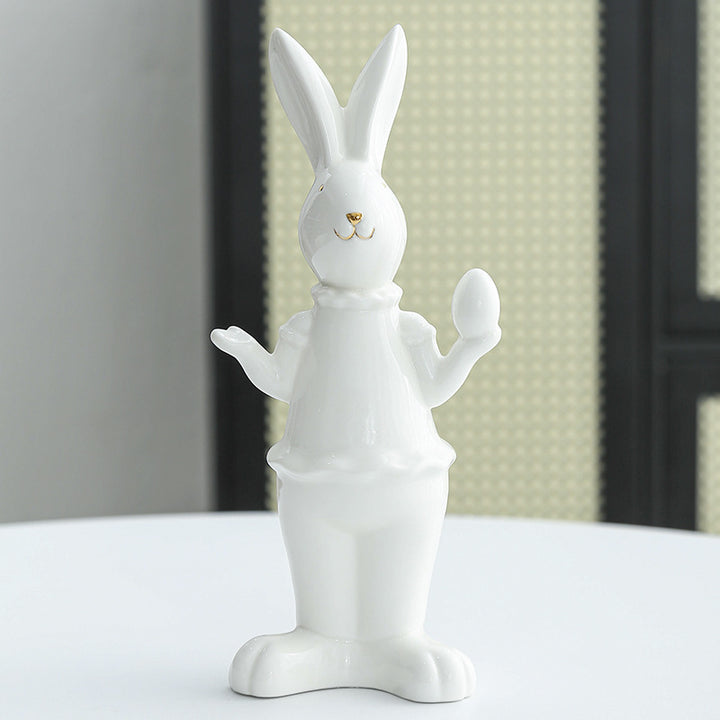 Decorative Ceramic Bunny Figurine Stornfeild