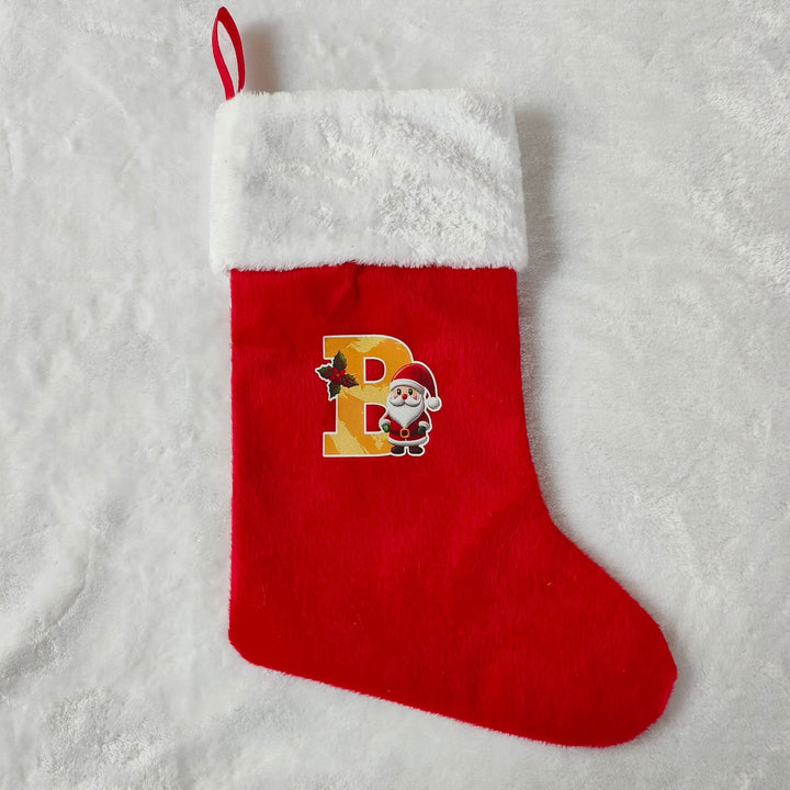 Festive Christmas stocking with customizable design