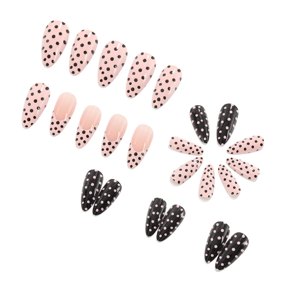 Acrylic nails with dot design Stornfield